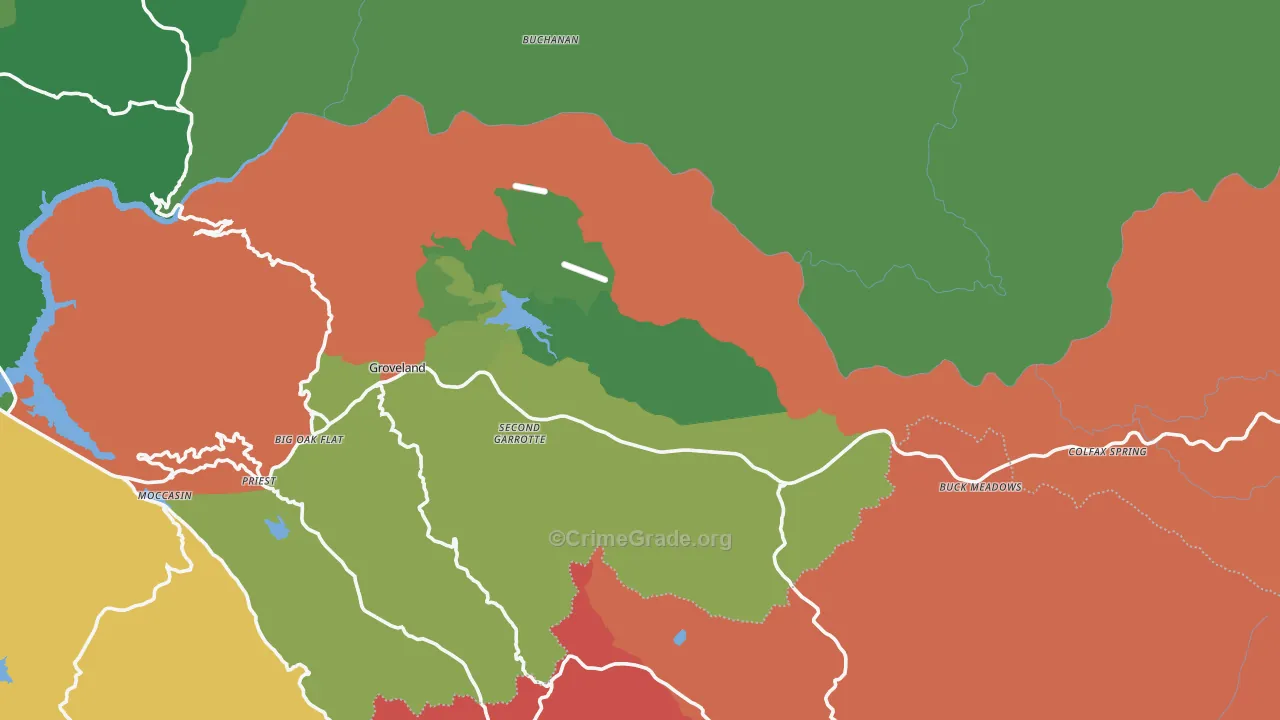 95321, CA Map of Drug-Related Crime Rates