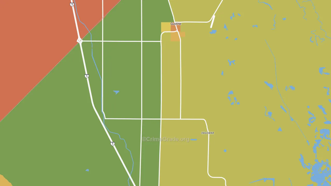 95322, CA Map of Drug-Related Crime Rates