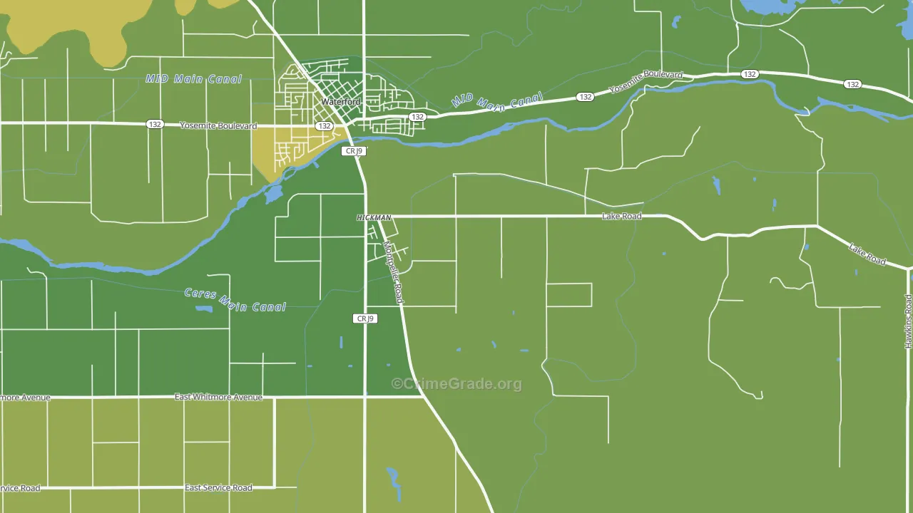 95323, CA Map of Drug-Related Crime Rates