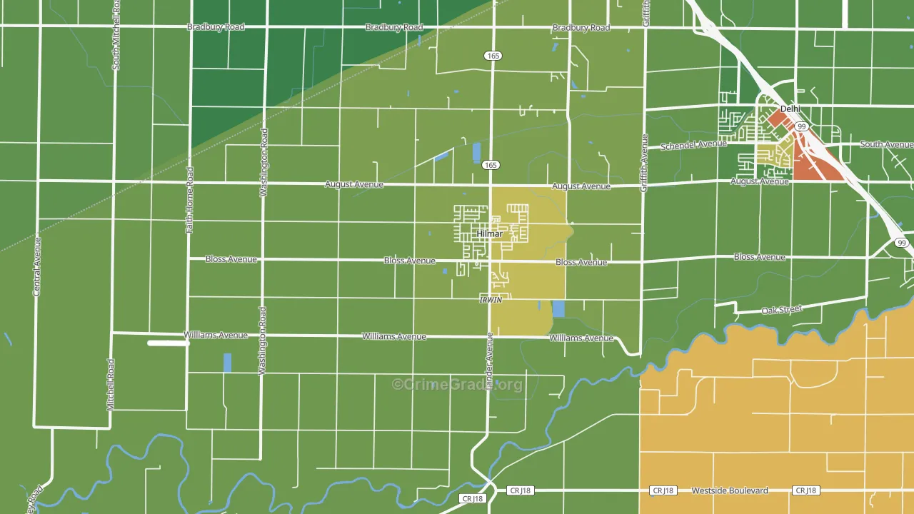 95324, CA Map of Drug-Related Crime Rates