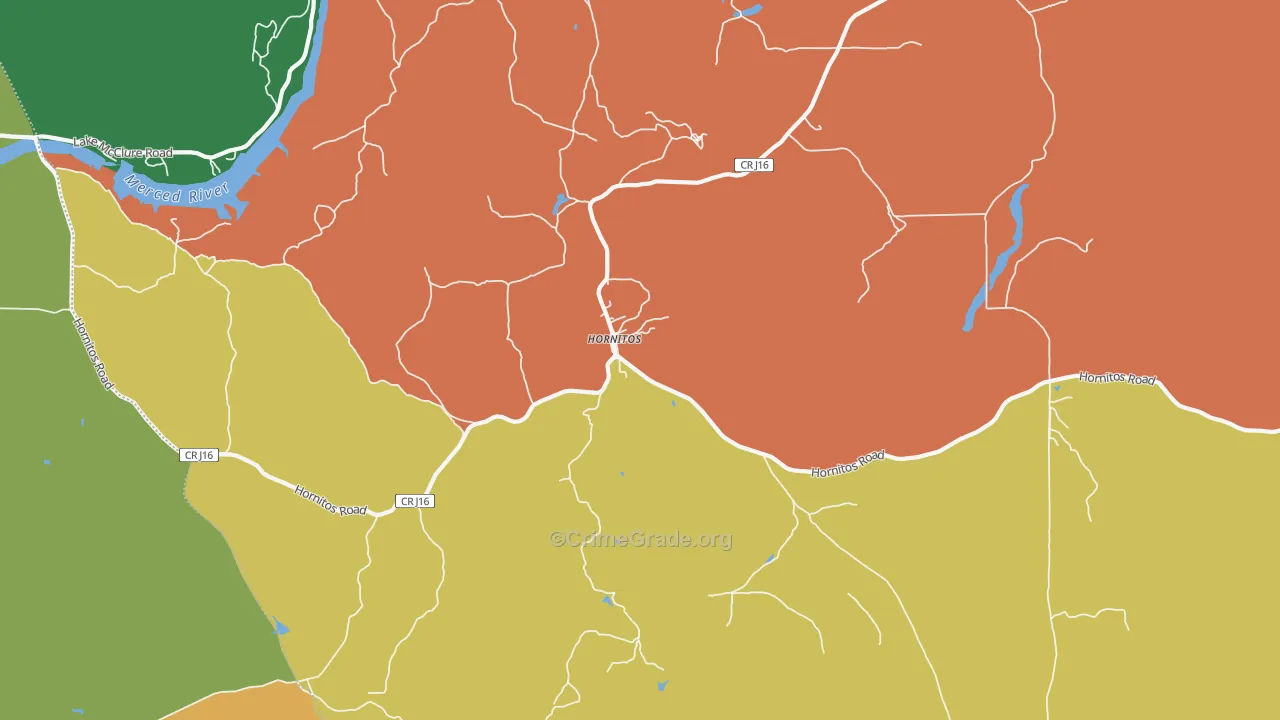 95325, CA Map of Drug-Related Crime Rates