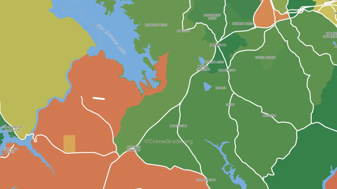 95327, CA Map of Drug-Related Crime Rates