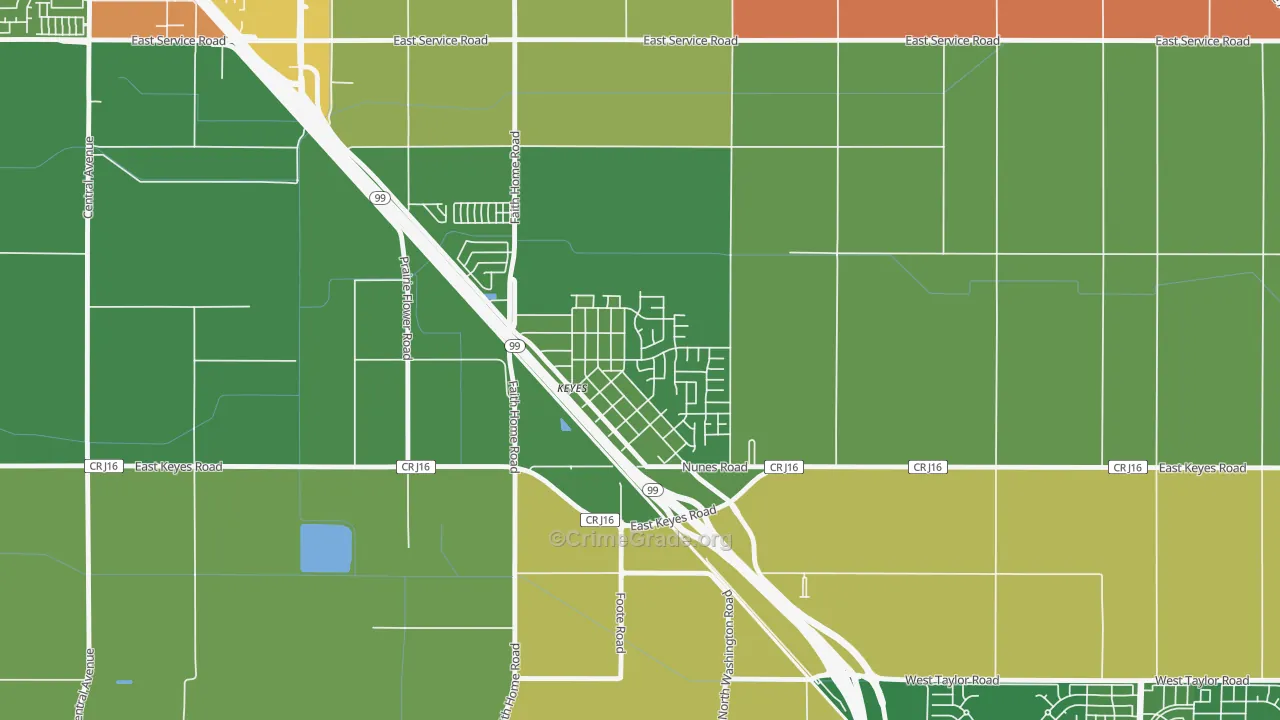 95328, CA Map of Drug-Related Crime Rates