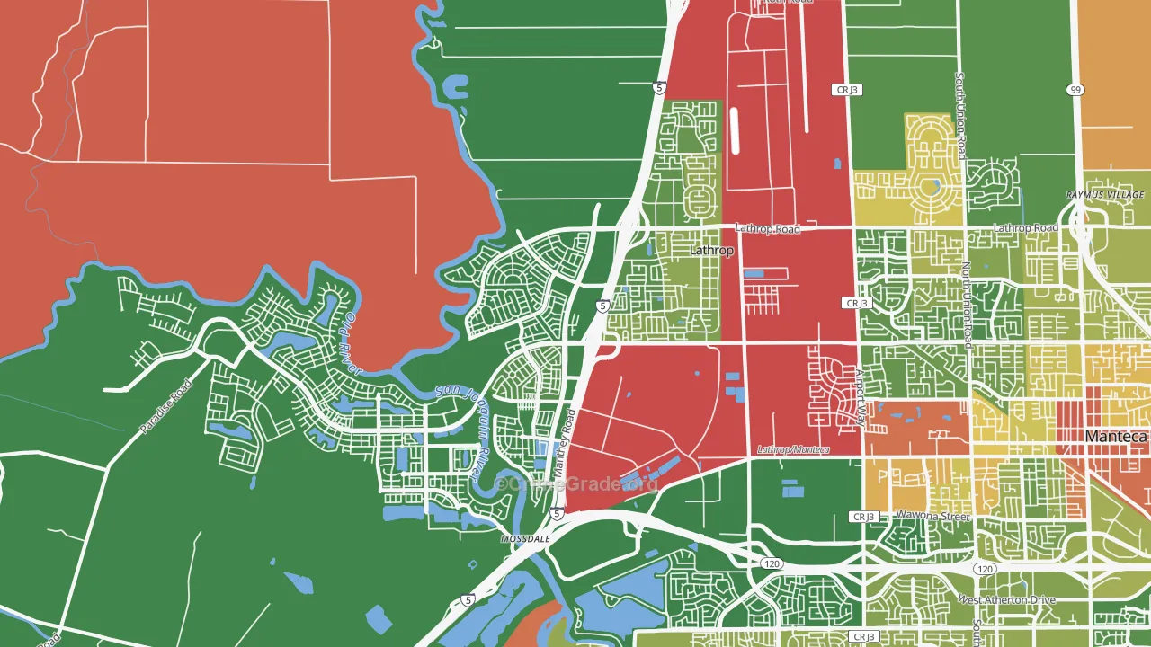 95330, CA Map of Drug-Related Crime Rates