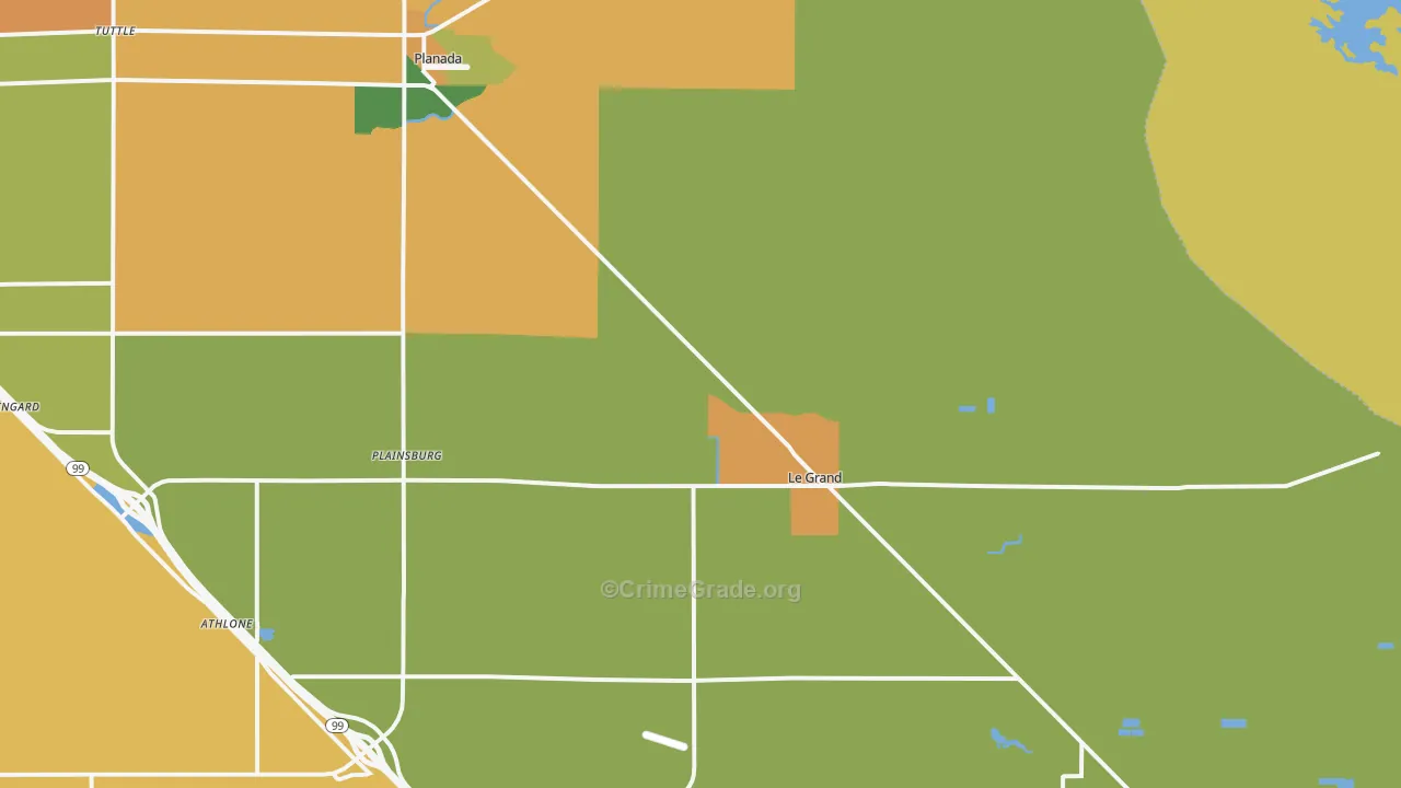 95333, CA Map of Drug-Related Crime Rates