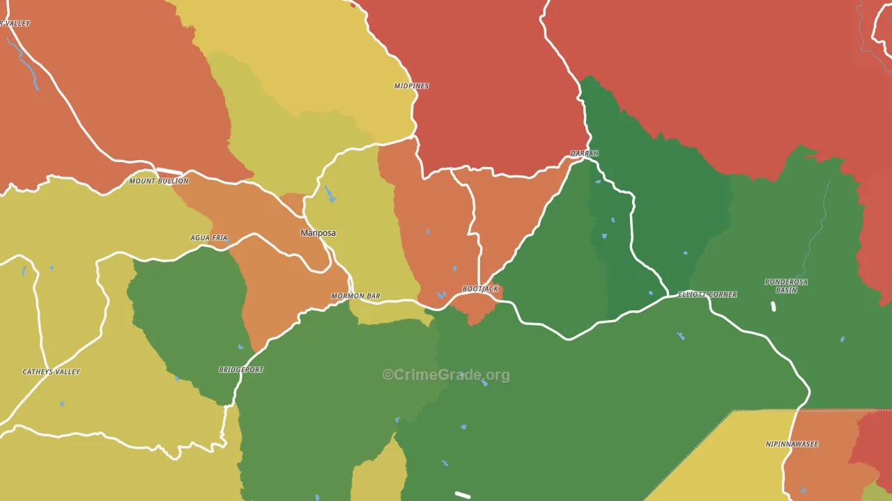 95338, CA Map of Drug-Related Crime Rates
