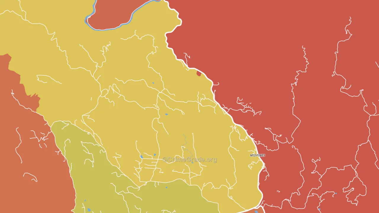 95345, CA Map of Drug-Related Crime Rates