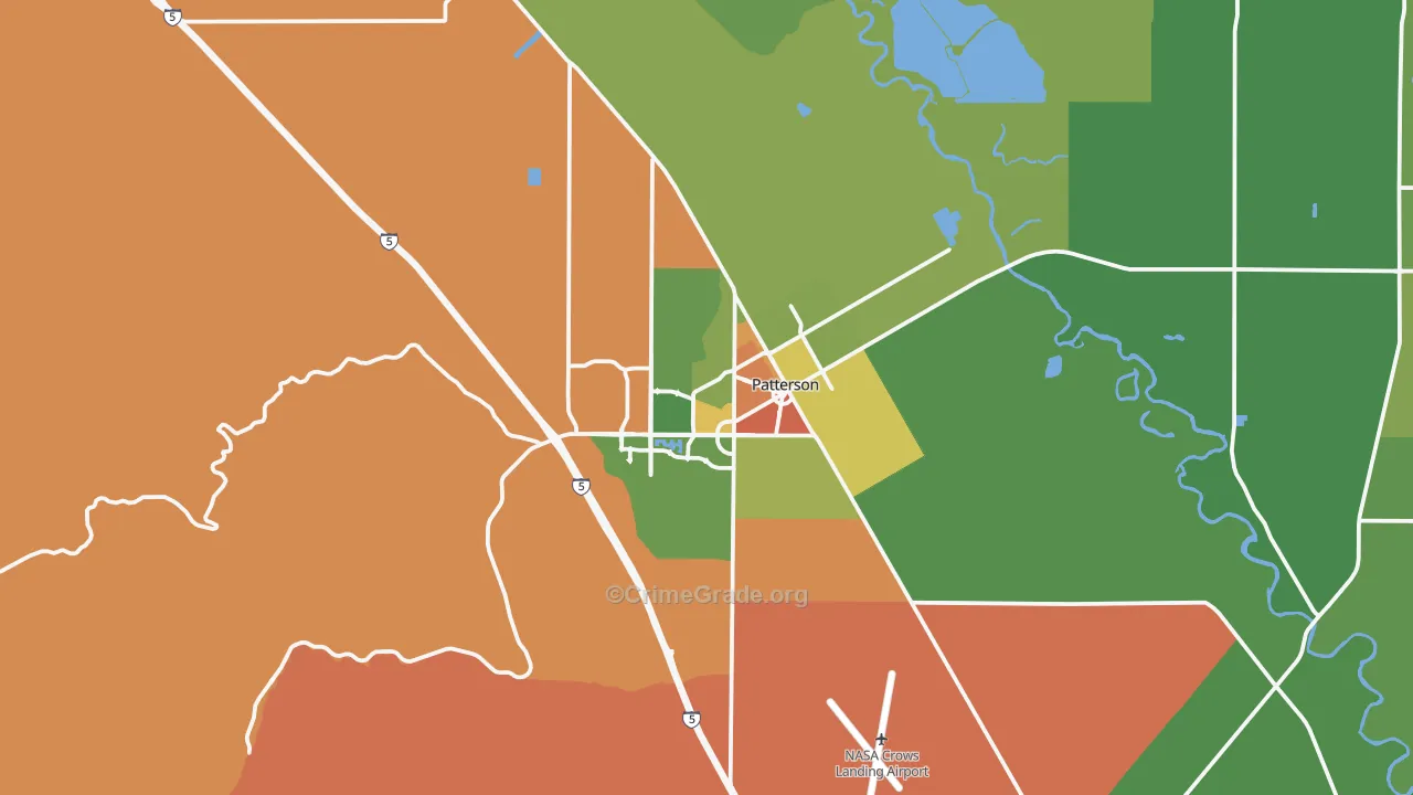 95363, CA Map of Drug-Related Crime Rates