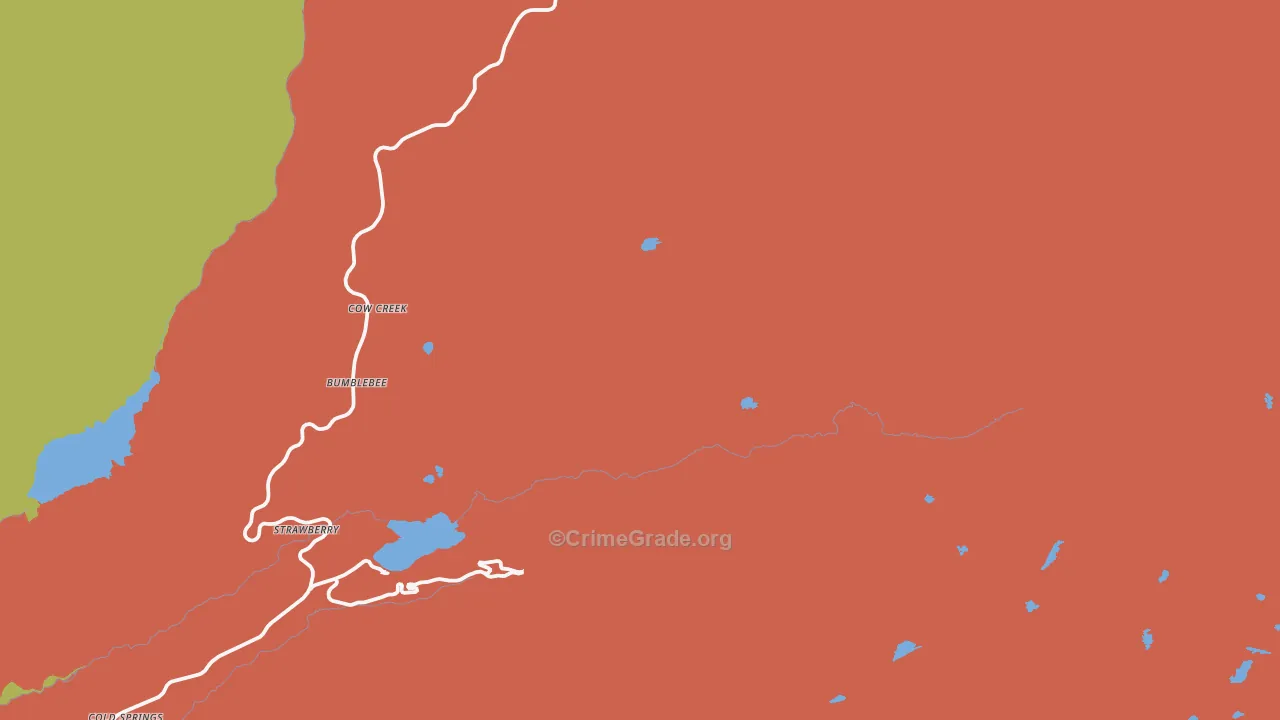 95364, CA Map of Drug-Related Crime Rates