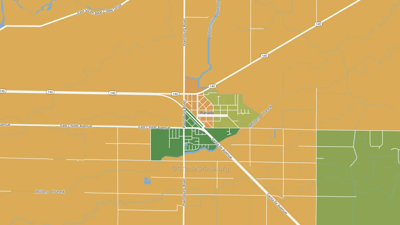95365, CA Map of Drug-Related Crime Rates