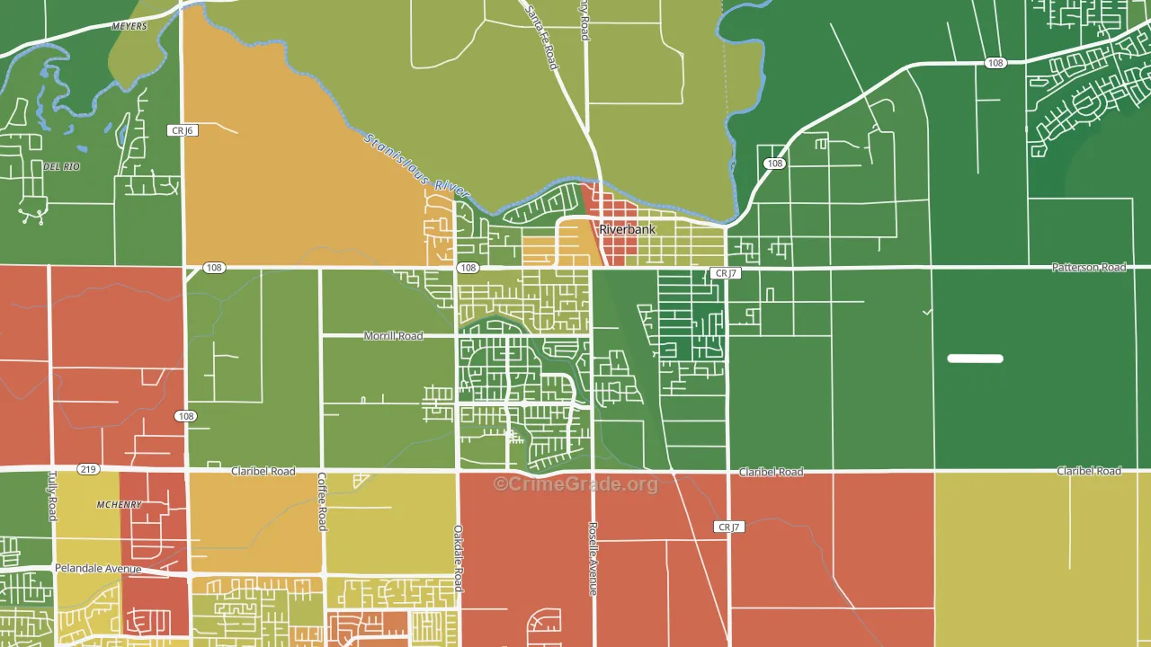 95367, CA Map of Drug-Related Crime Rates
