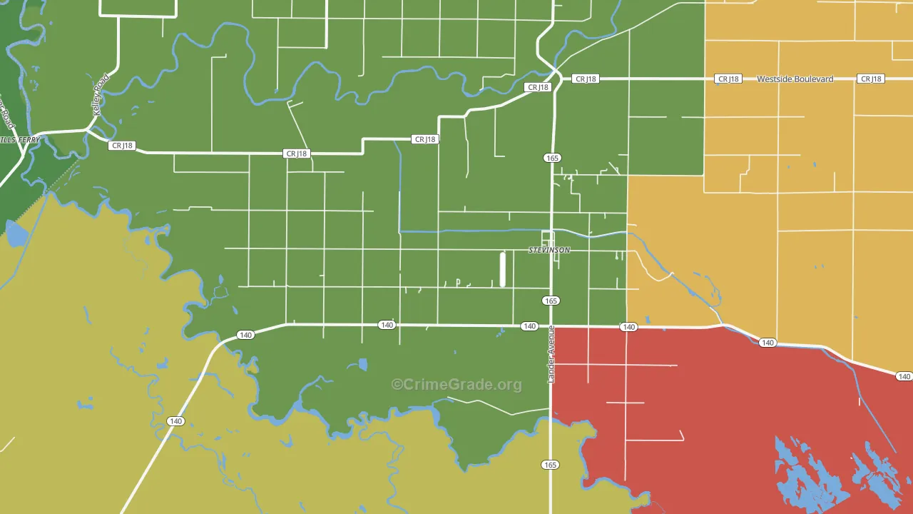 95374, CA Map of Drug-Related Crime Rates