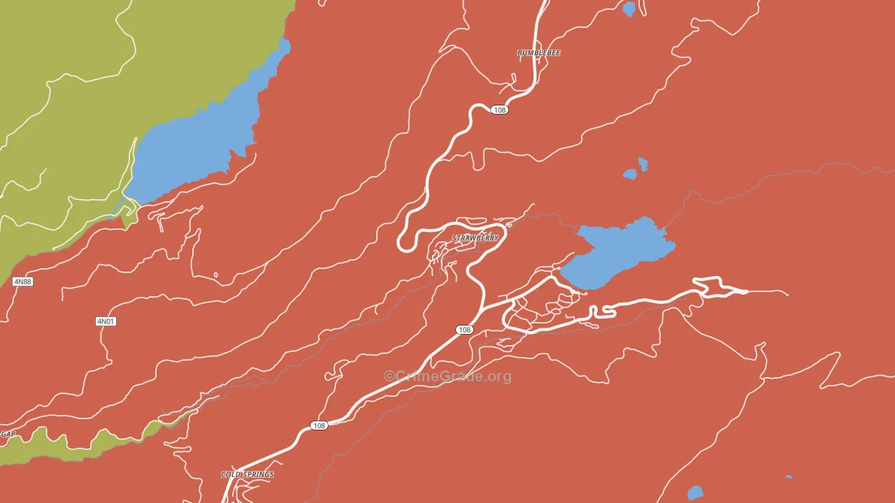 95375, CA Map of Drug-Related Crime Rates