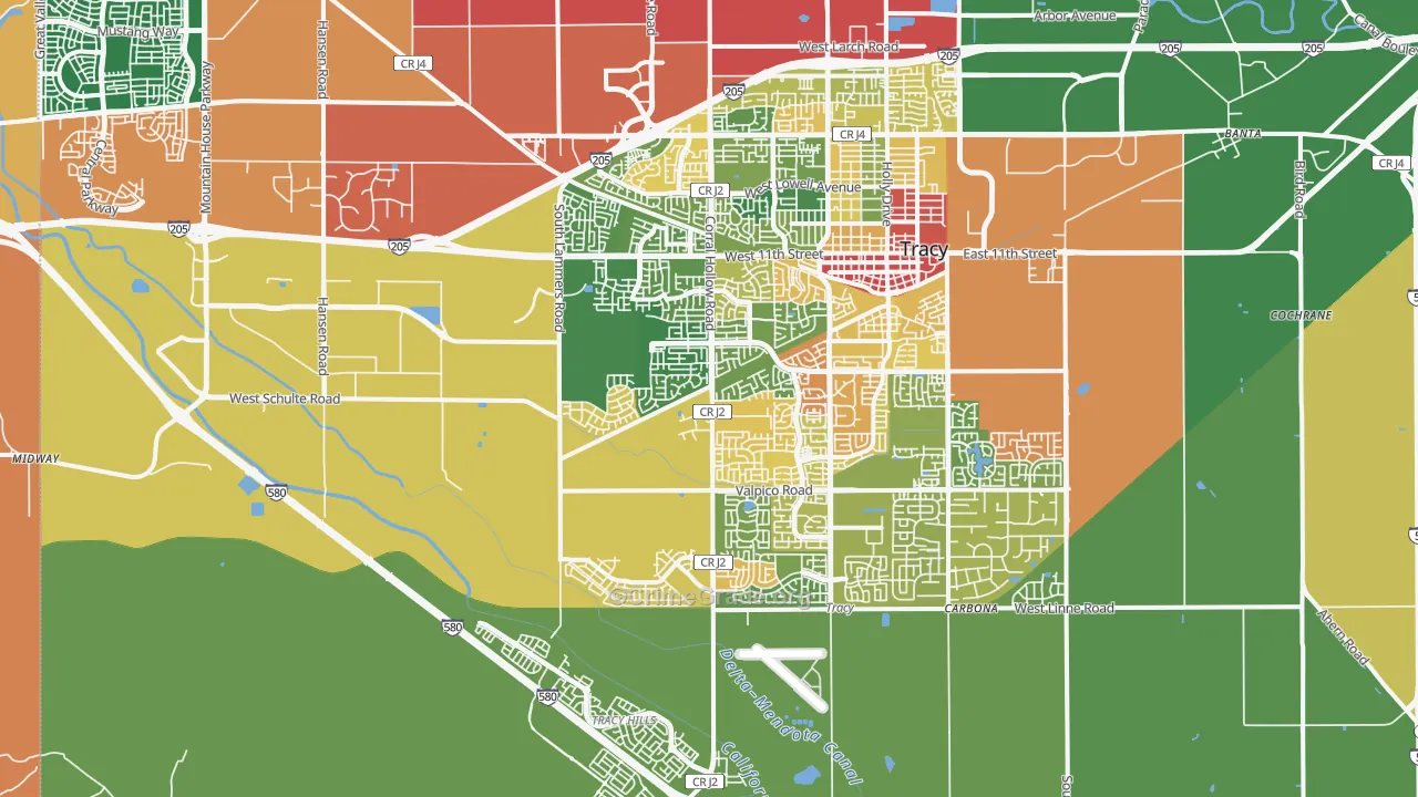 95377, CA Map of Drug-Related Crime Rates