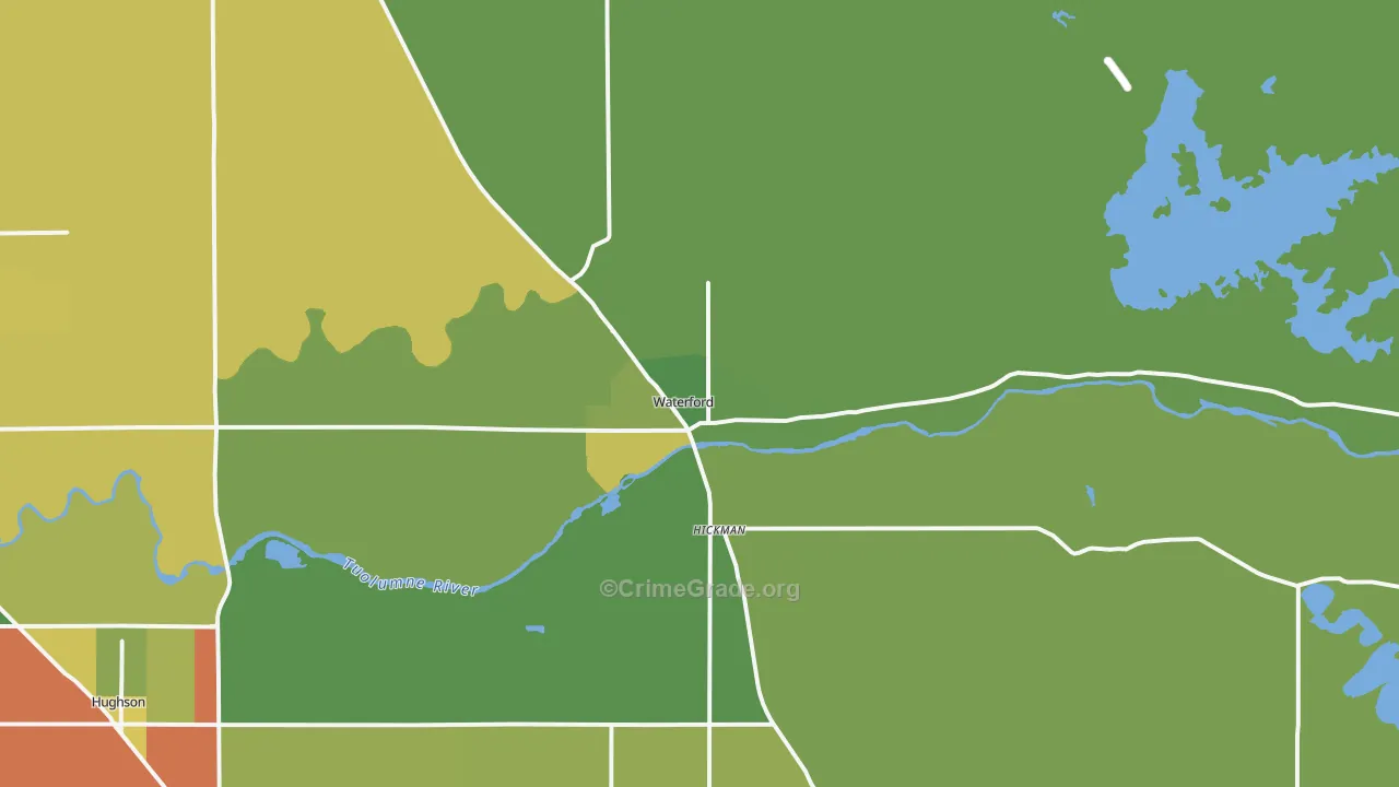 95386, CA Map of Drug-Related Crime Rates