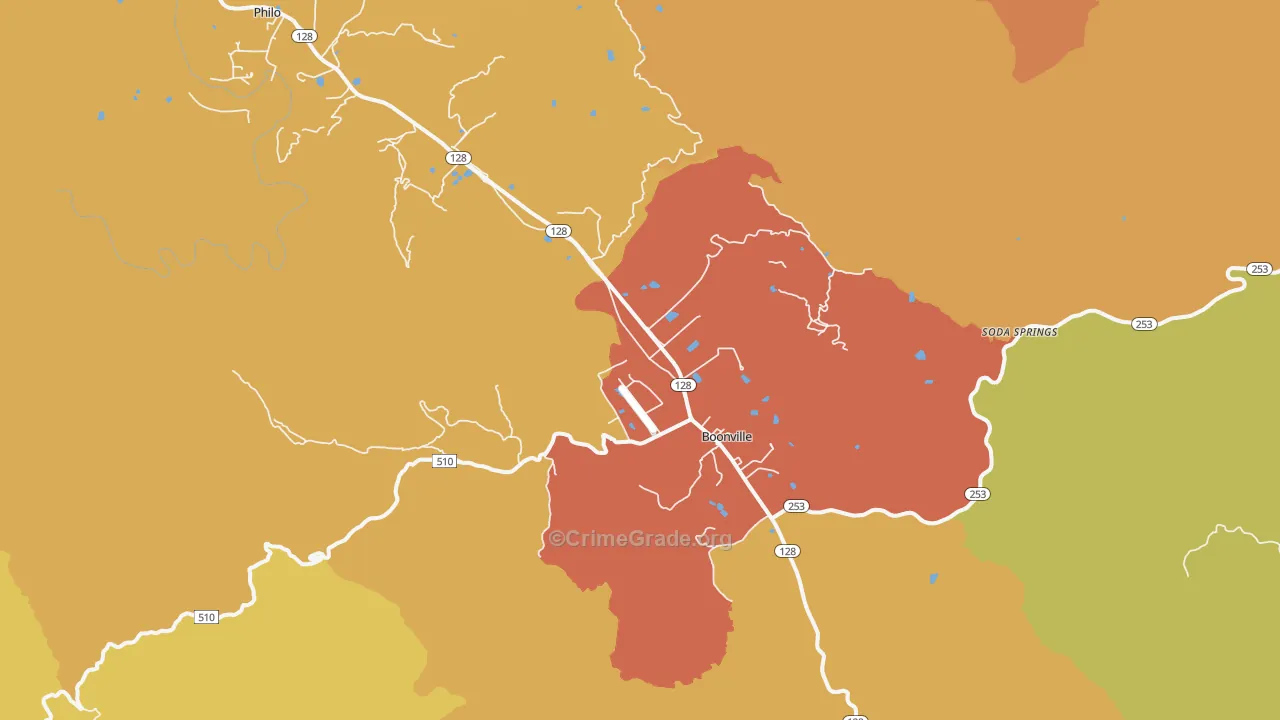 95415, CA Map of Drug-Related Crime Rates