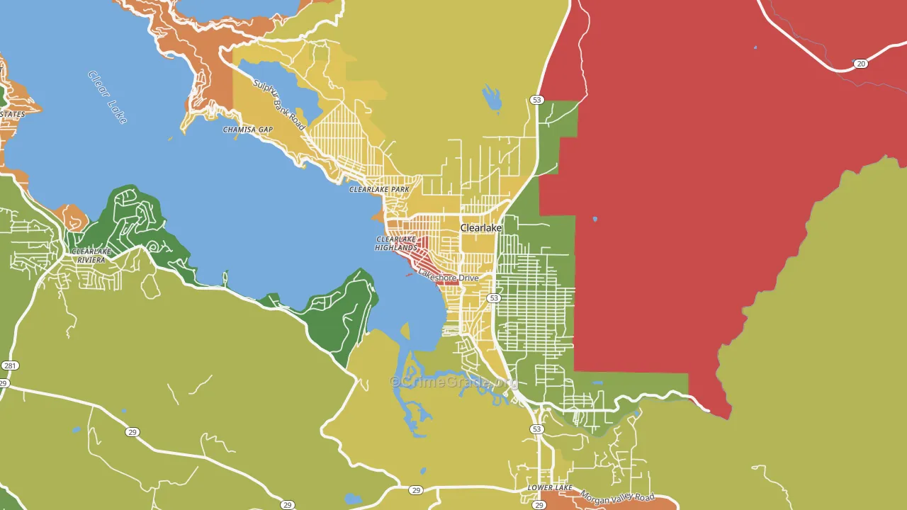 95422, CA Map of Drug-Related Crime Rates