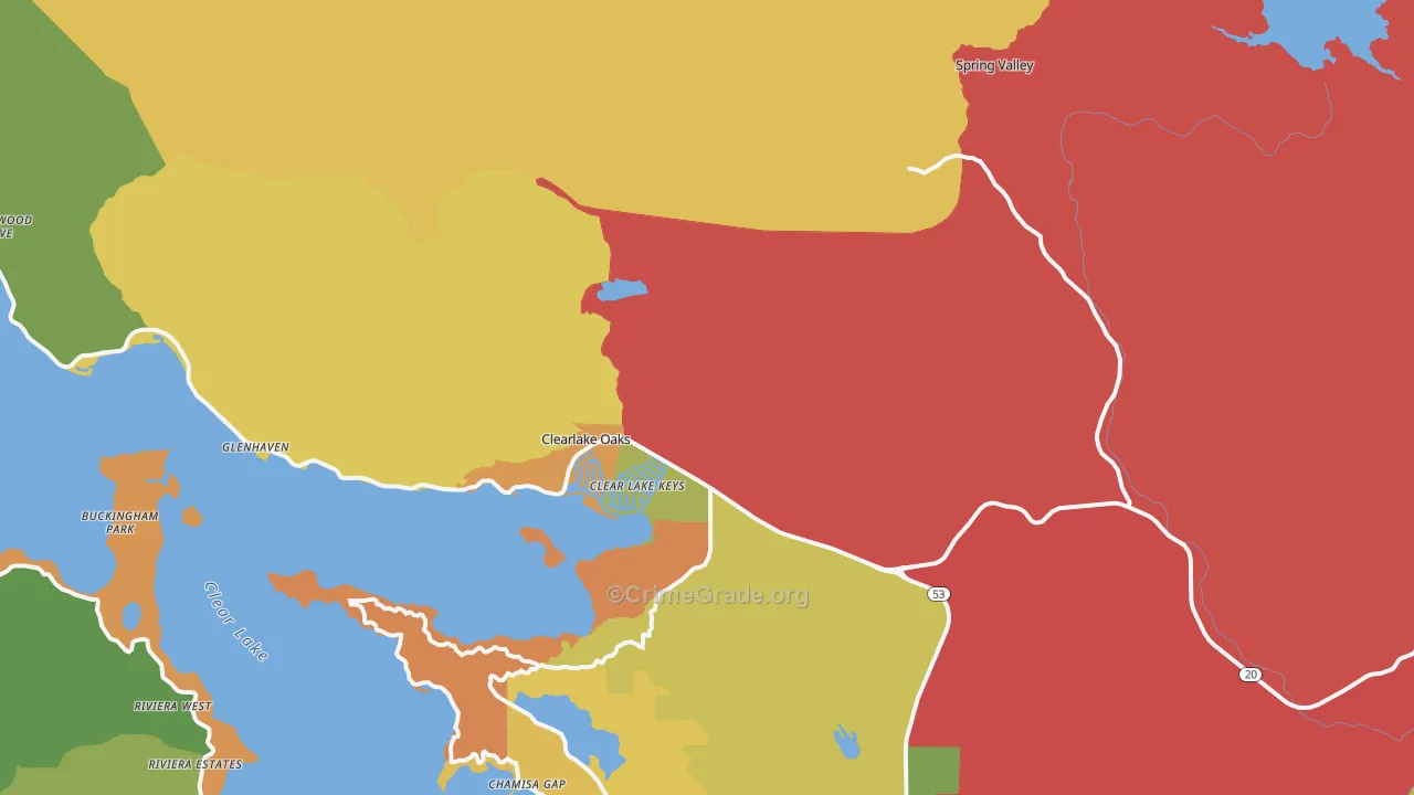 95423, CA Map of Drug-Related Crime Rates