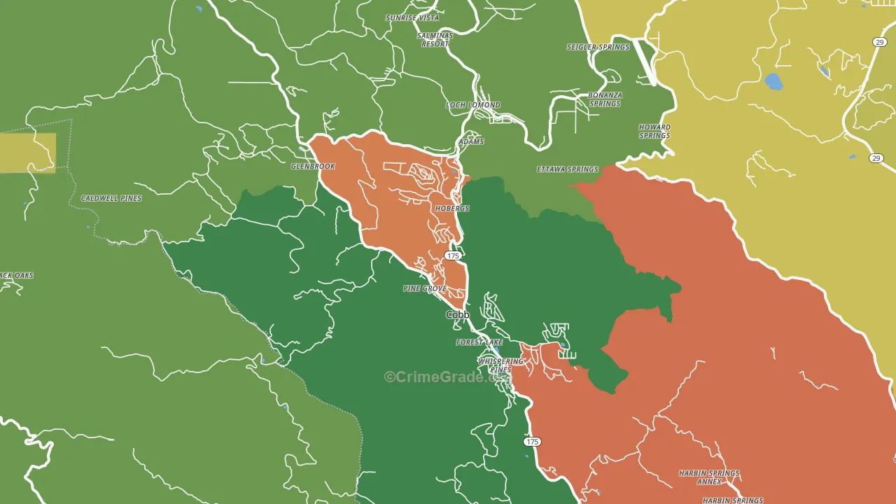 95426, CA Map of Drug-Related Crime Rates