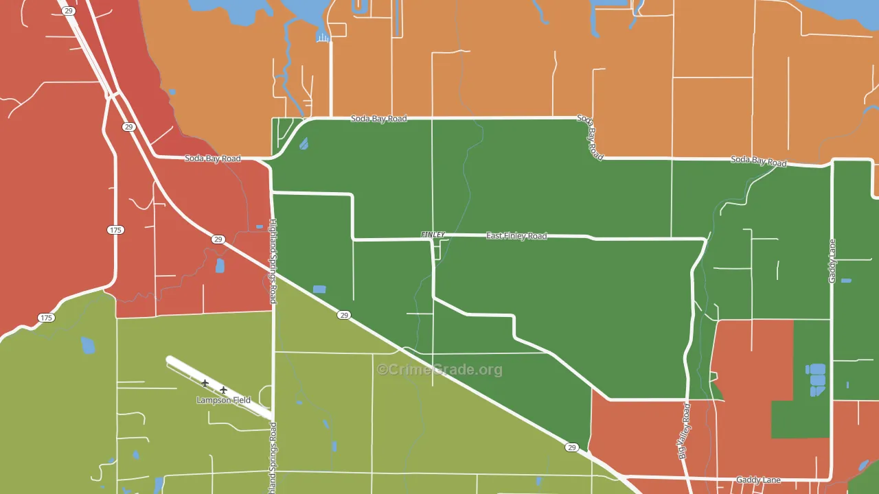 95435, CA Map of Drug-Related Crime Rates