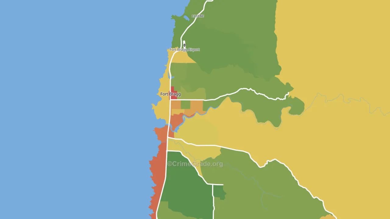 95437, CA Map of Drug-Related Crime Rates
