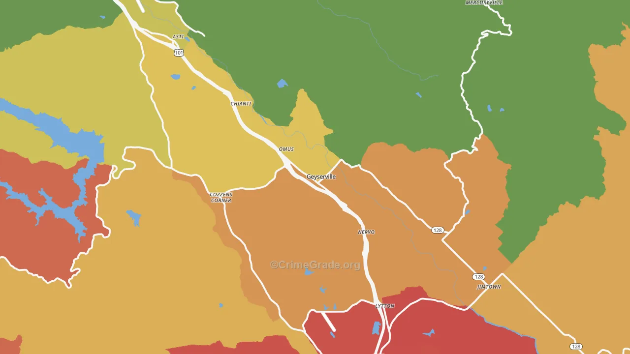 95441, CA Map of Drug-Related Crime Rates