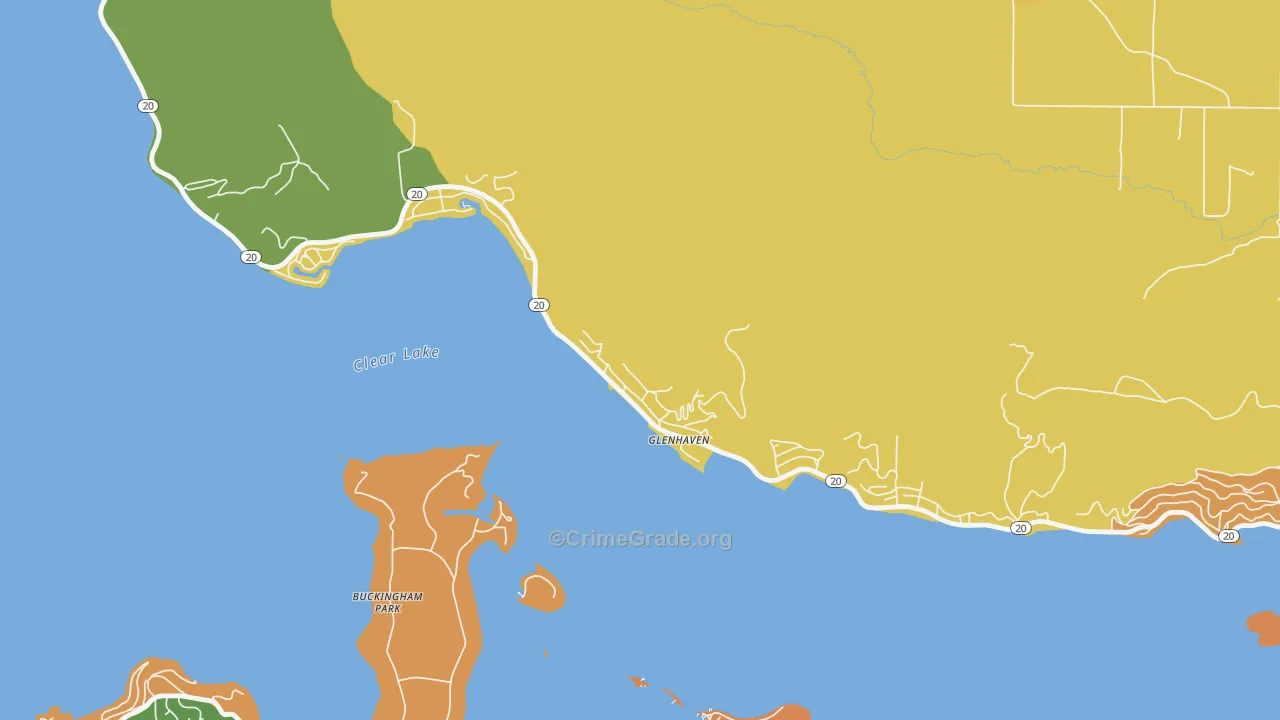 95443, CA Map of Drug-Related Crime Rates