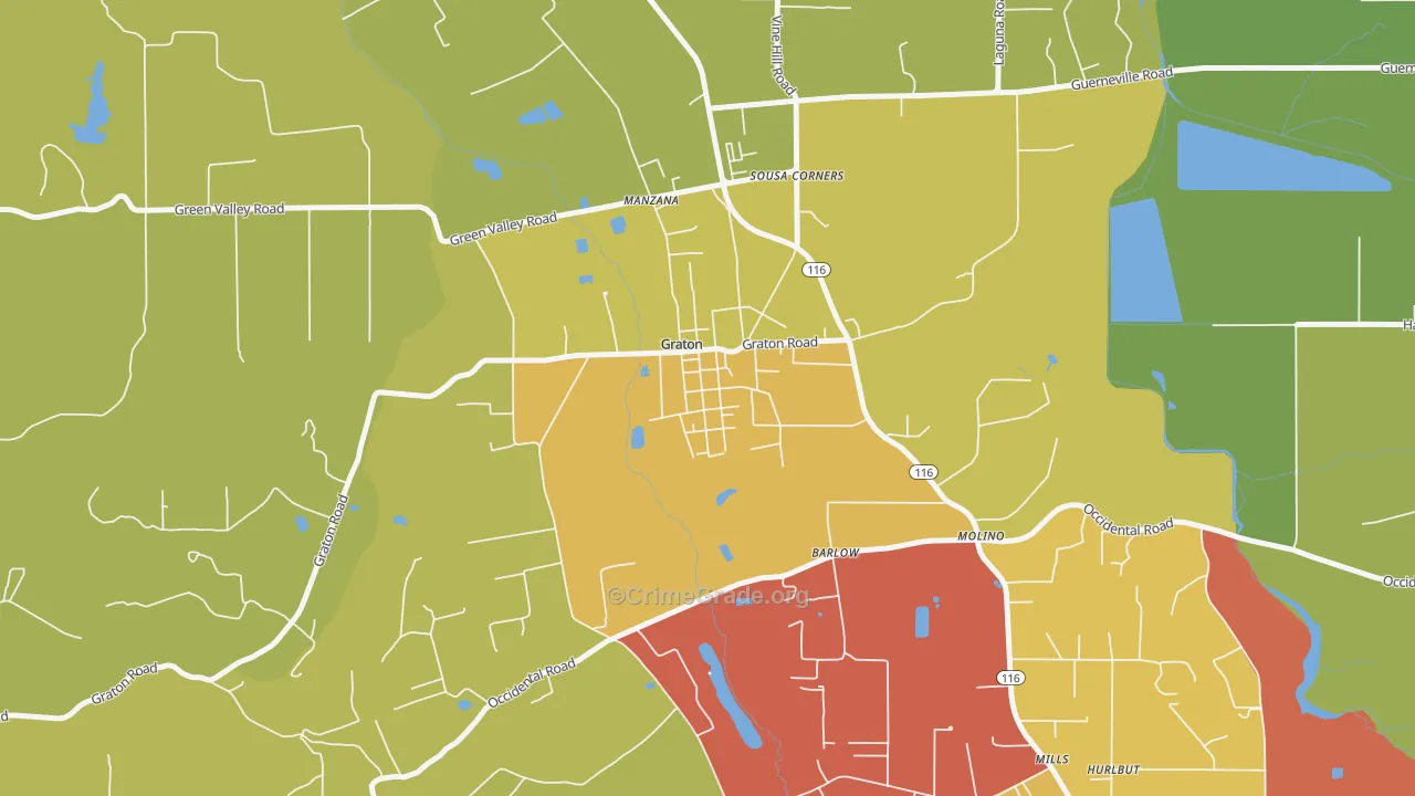 95444, CA Map of Drug-Related Crime Rates