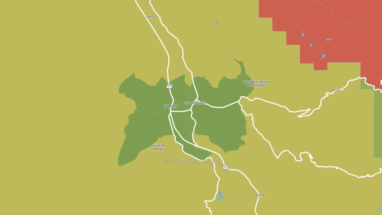 95449, CA Map of Drug-Related Crime Rates