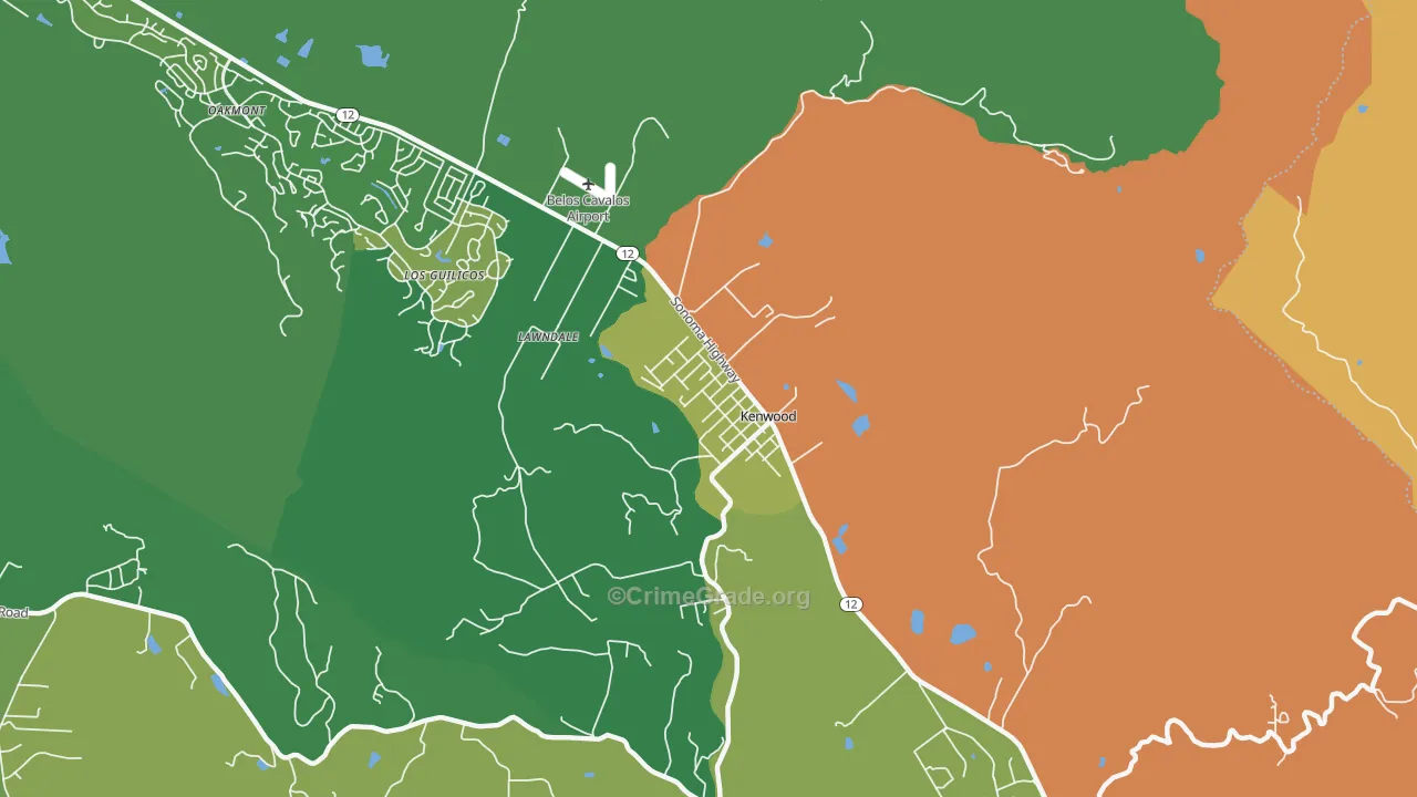 95452, CA Map of Drug-Related Crime Rates