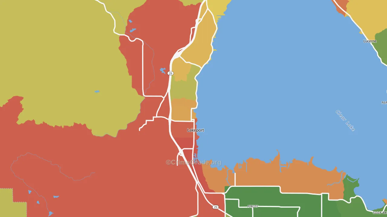 95453, CA Map of Drug-Related Crime Rates