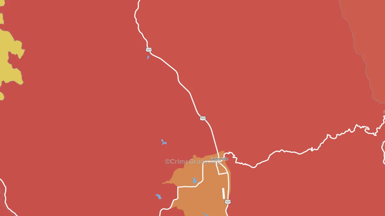 95454, CA Map of Drug-Related Crime Rates