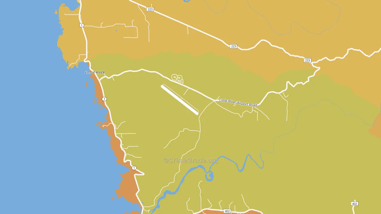 95456, CA Map of Drug-Related Crime Rates