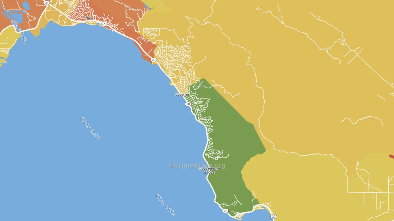 95458, CA Map of Drug-Related Crime Rates