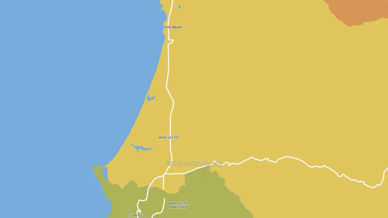95459, CA Map of Drug-Related Crime Rates