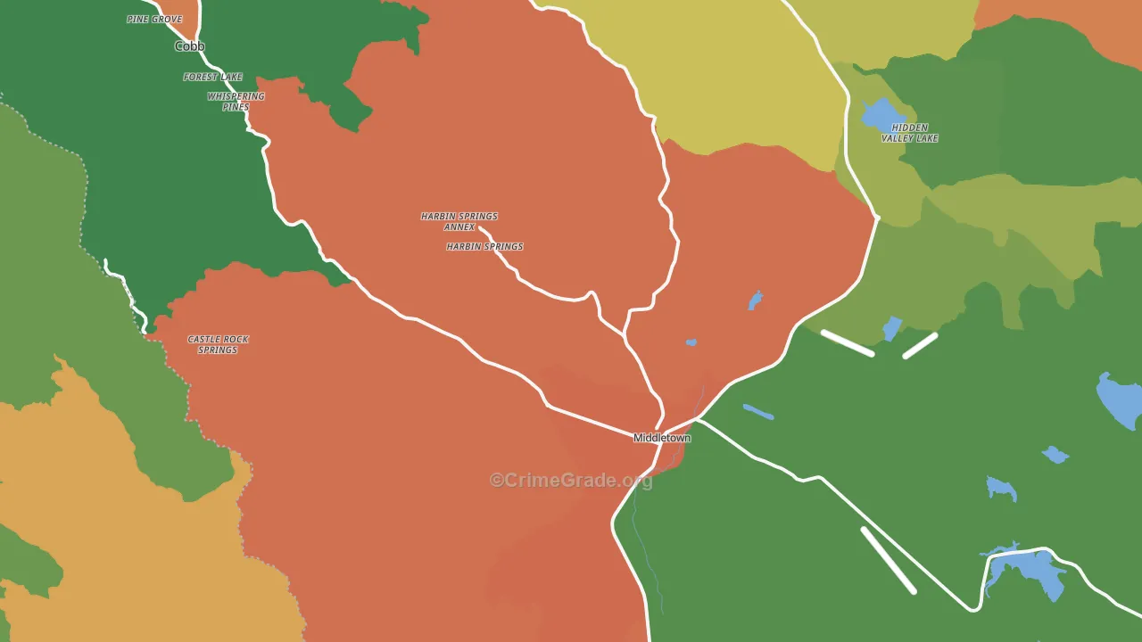 95461, CA Map of Drug-Related Crime Rates