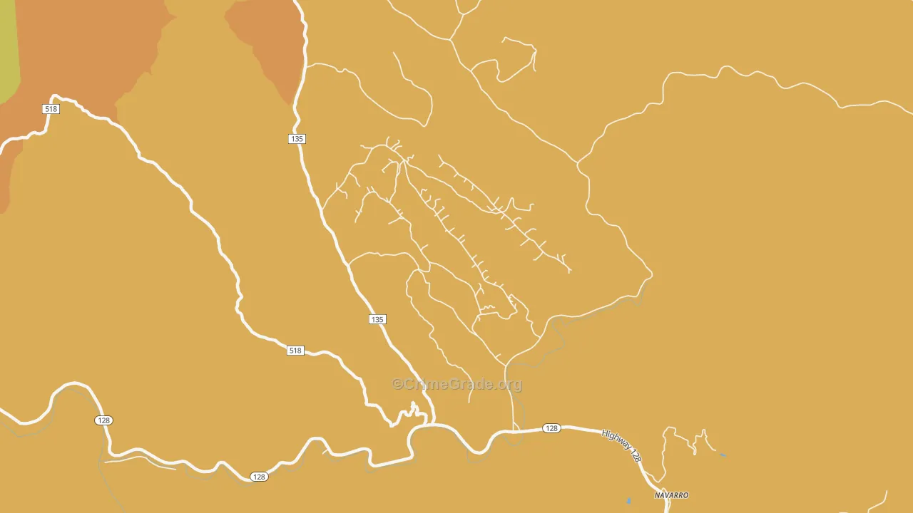 95463, CA Map of Drug-Related Crime Rates