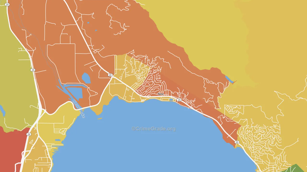 95464, CA Map of Drug-Related Crime Rates