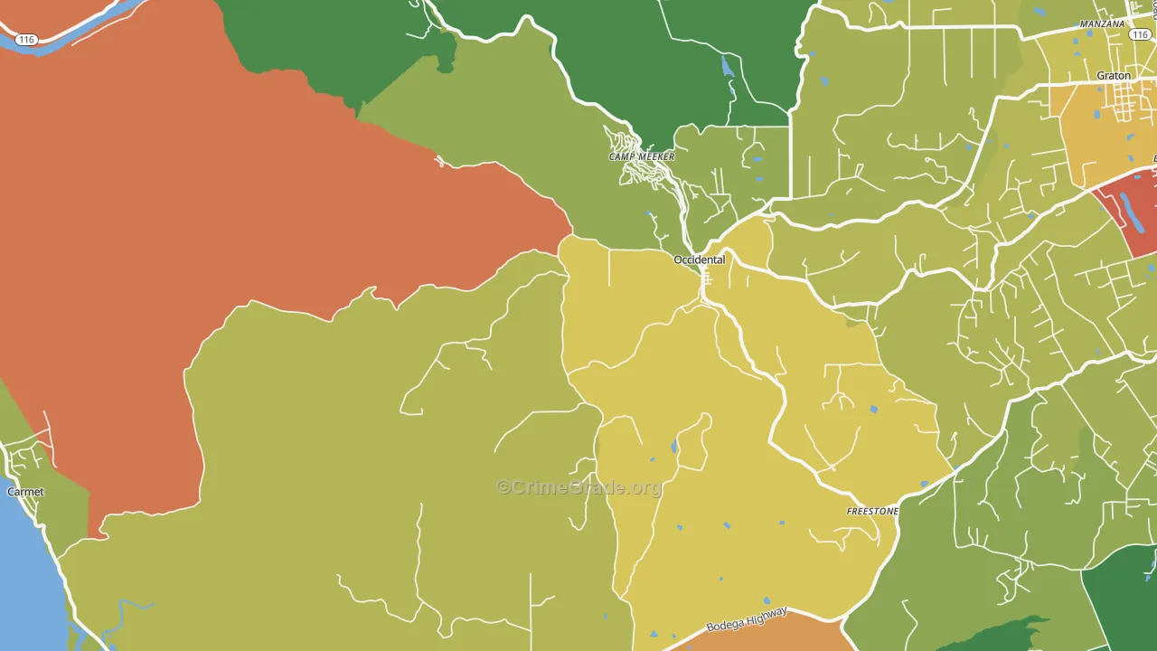95465, CA Map of Drug-Related Crime Rates