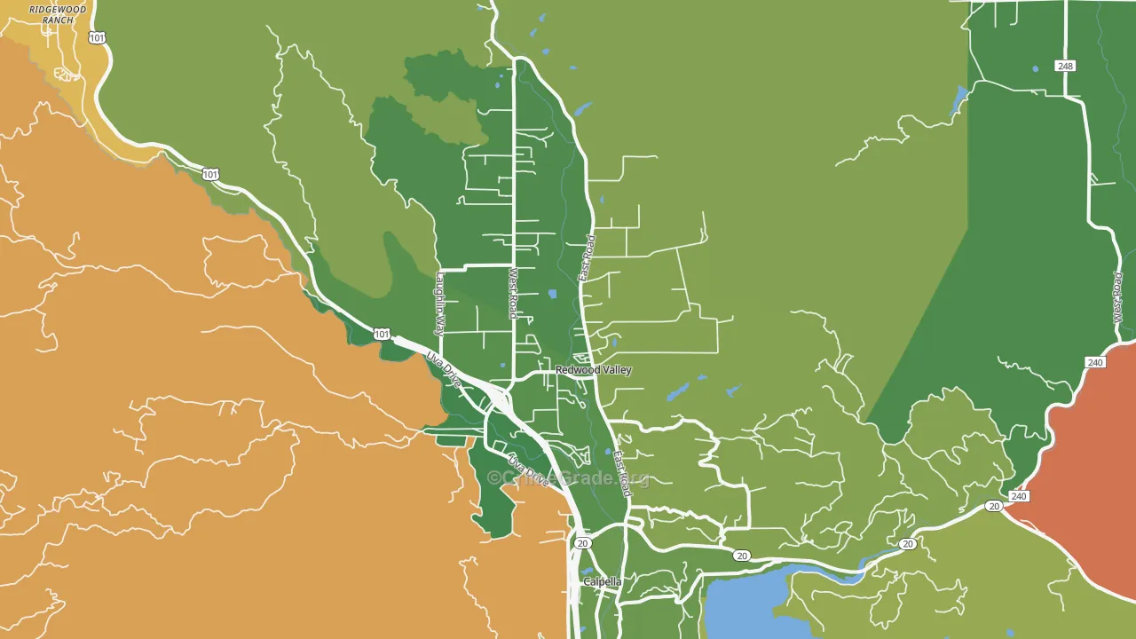 95470, CA Map of Drug-Related Crime Rates