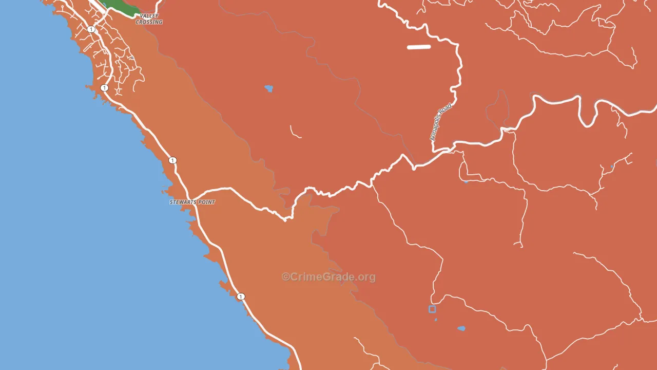 95480, CA Map of Drug-Related Crime Rates
