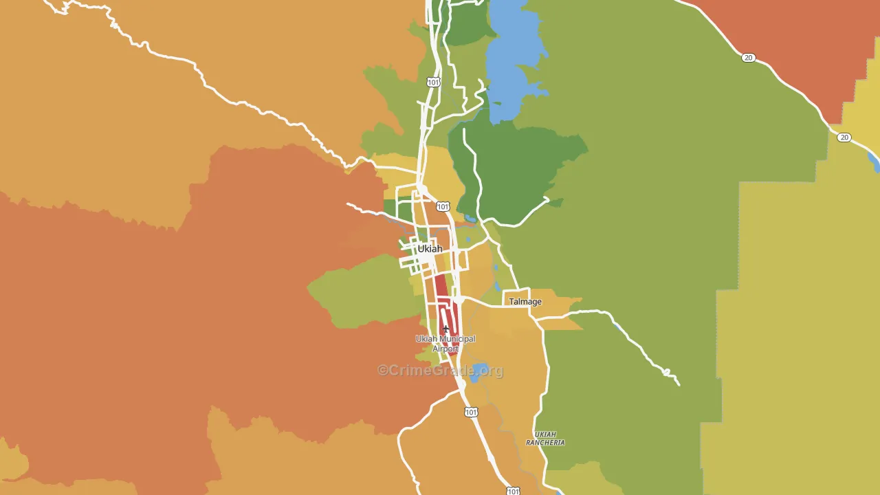 95482, CA Map of Drug-Related Crime Rates