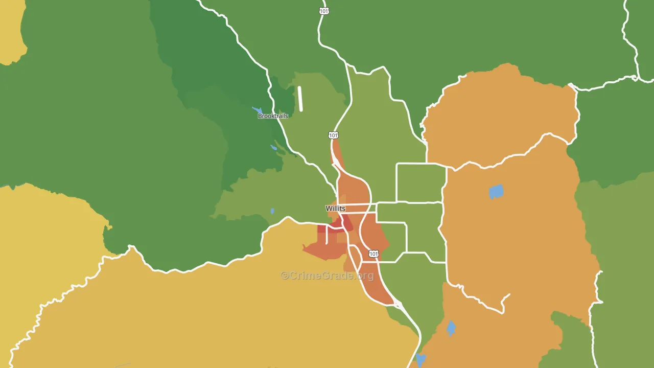 95490, CA Map of Drug-Related Crime Rates