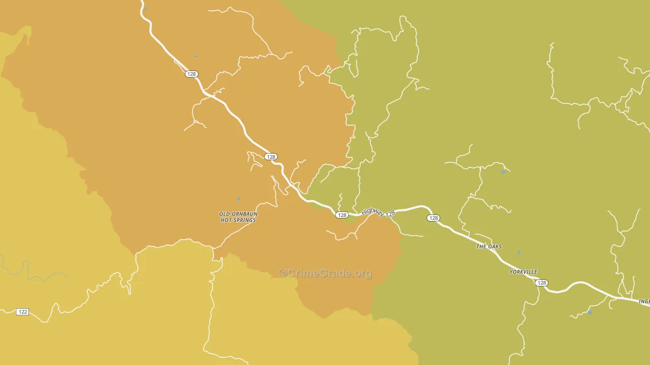 95494, CA Map of Drug-Related Crime Rates