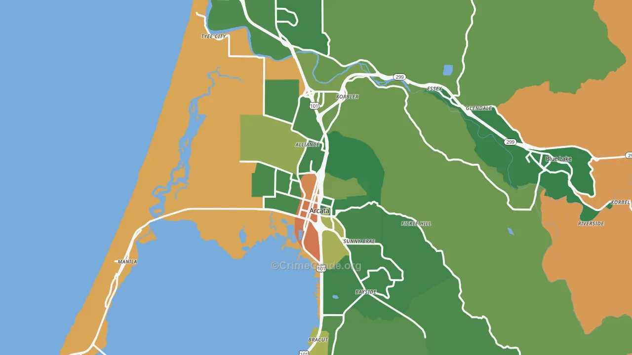 95521, CA Map of Drug-Related Crime Rates