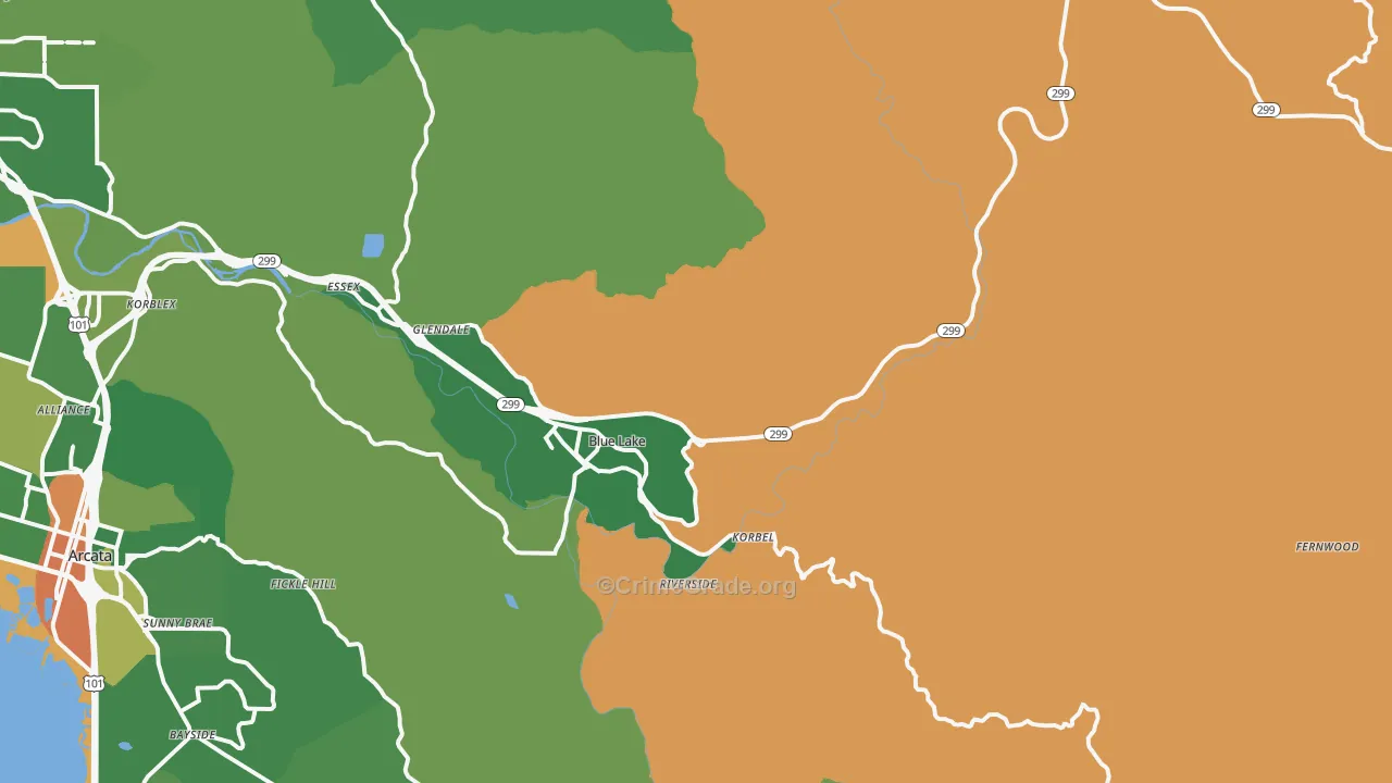 95525, CA Map of Drug-Related Crime Rates