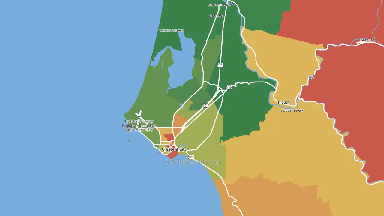 95531, CA Map of Drug-Related Crime Rates