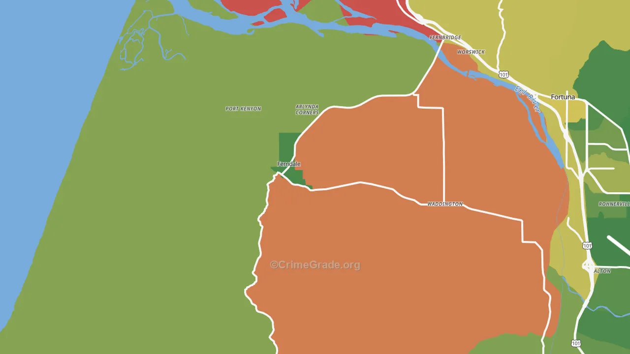 95536, CA Map of Drug-Related Crime Rates