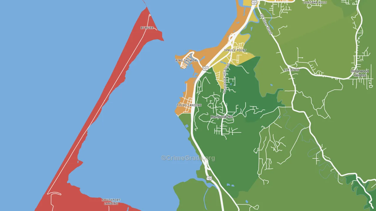 95537, CA Map of Drug-Related Crime Rates