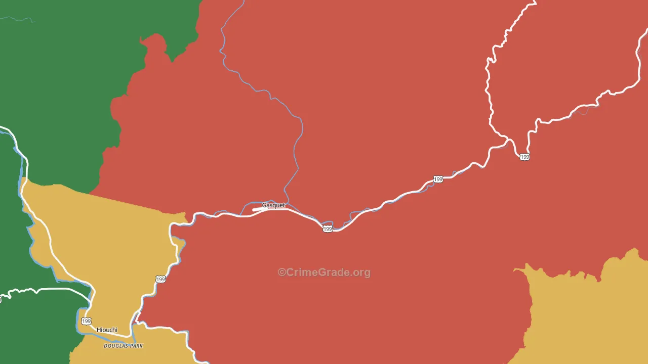 95543, CA Map of Drug-Related Crime Rates